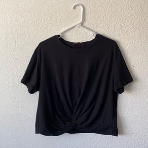 All Saints Black Crop Top